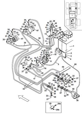 MSE08 forward drive motor, hydraulic lines 9992214S2