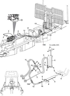 Removable gate, hydraulic lines 9992417