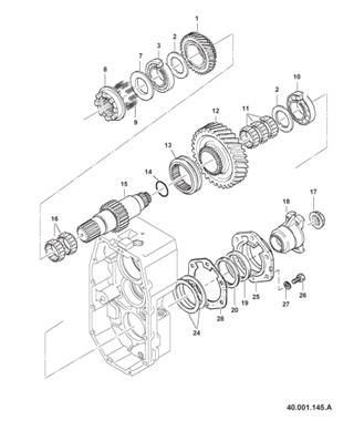 Gear box, assembly 9992520