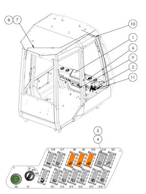 7000 seat, armrests 9992629