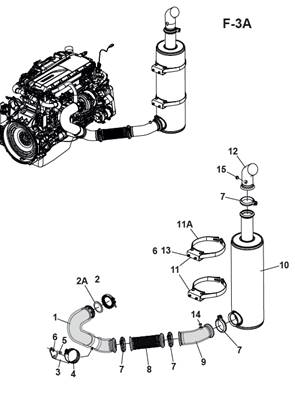 Stage 3 engine exhaust, assembly 9992688