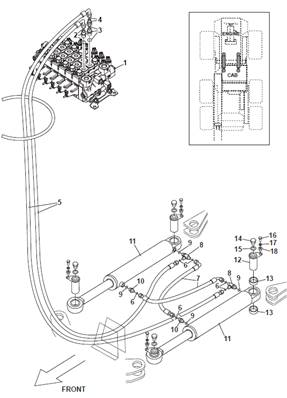 Steering, hydraulic lines 9992739