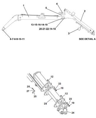 Crane 260 11,5m, assembly 99929125