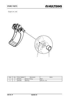 Grapple arm, male 066038203