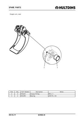 Grapple arm, male 067038203