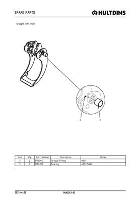 Grapple arm, male 068224302