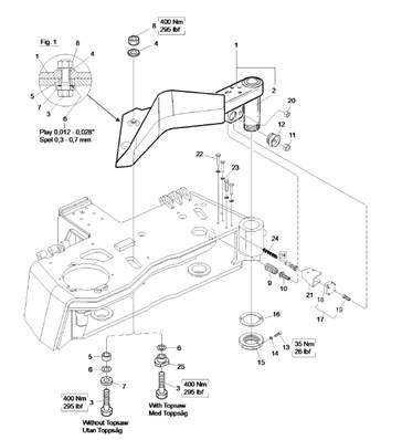 Upper delimbing knife, analog knife sensor LM0061012