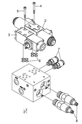 Hydr. Manifold accumulation kit with rotator control LM016585