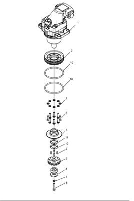 Saw motor F11-19, assembly LM017972