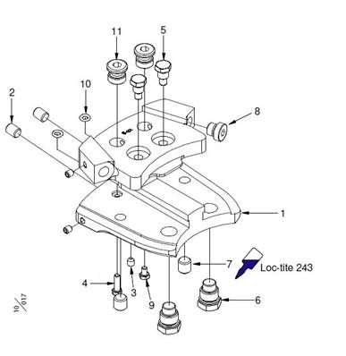 Bar holder for F11-19 #6 15 + 5 mm with stump treatment LM554178