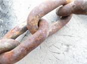 Used pair of chains PEWAG 23.1-26 and 600/65-34 single diamonts 13,5mm
