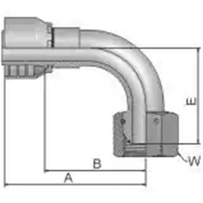 Crimp fitting Parker BSP 3/4 - 90° - Series 48 1EC48-12-12